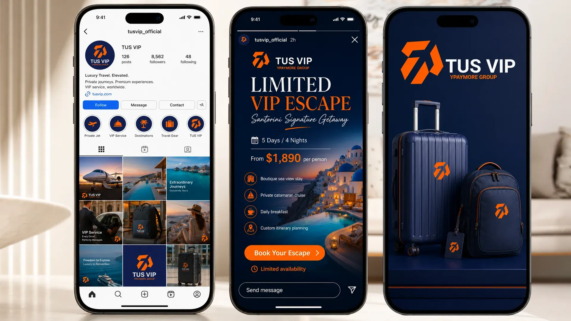 TUS VIP on Instagram: the profile, a travel offer and a story